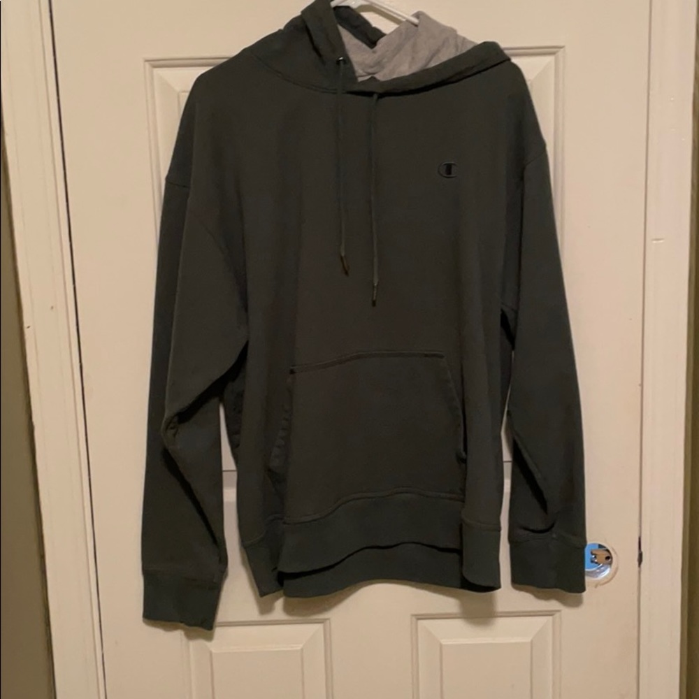 forest green champion hoodie